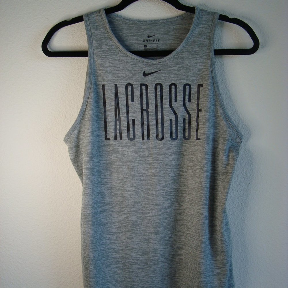 Nike Gray Lacrosse Tank S
